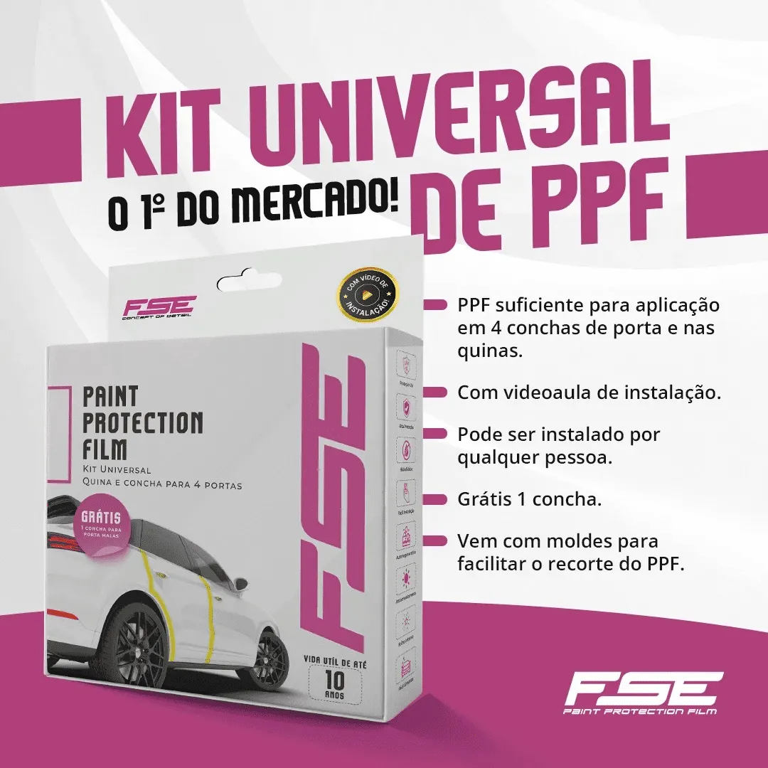 KIT UNIVERSAL DE PPF | QUINA E CONCHA PARA 4 PORTAS | O 1º DO MERCADO - Image 2